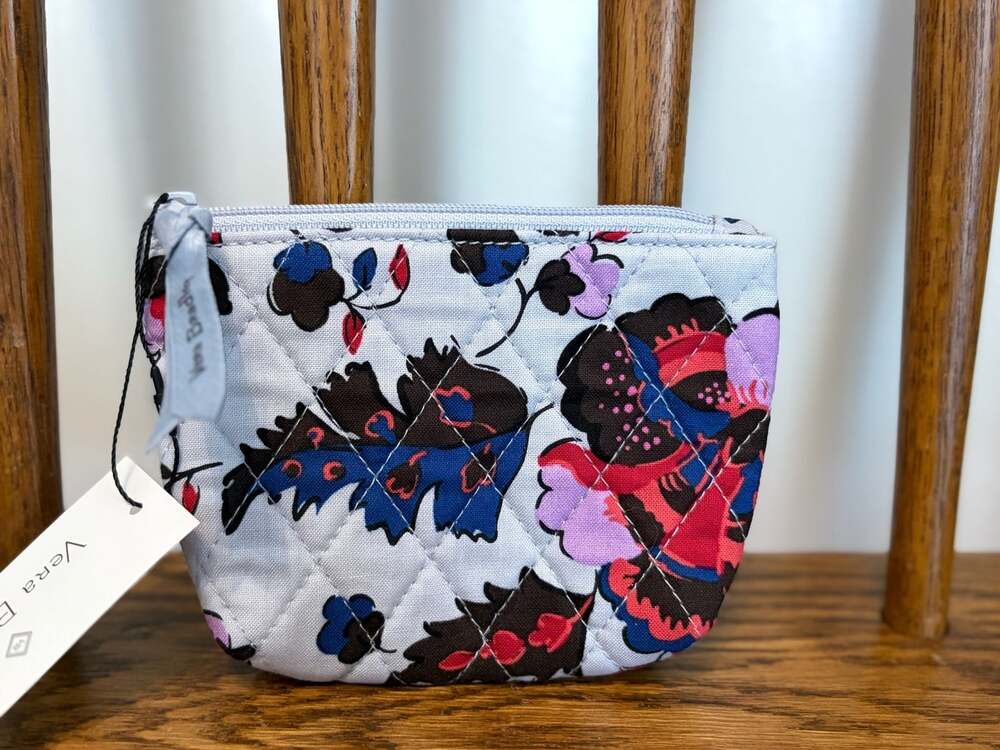 Vera Bradley Vineyard Floral Quilted Cotton Coin Purse